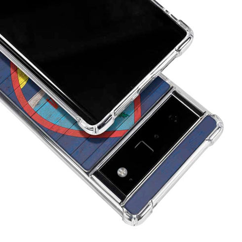 Guam Flag Dark Wood Google Pixel 6 Clear Case